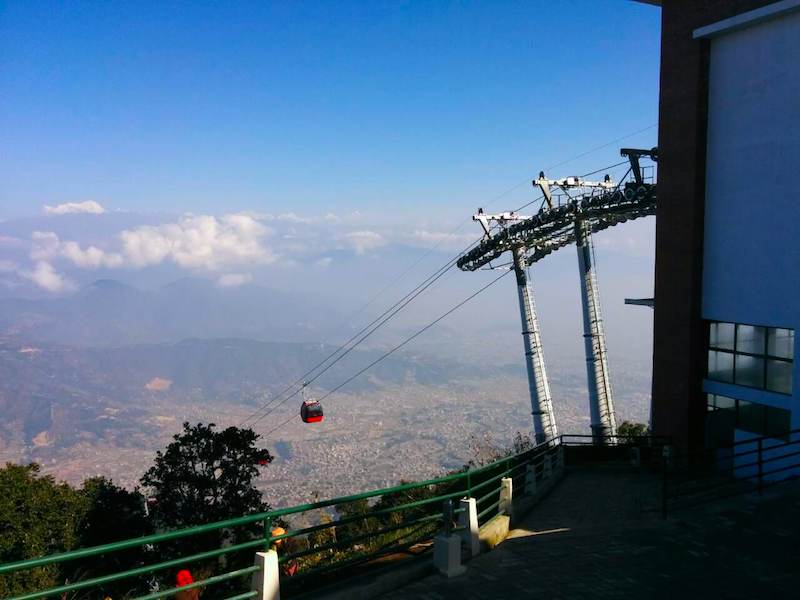 Cable car ride in Kathmandu